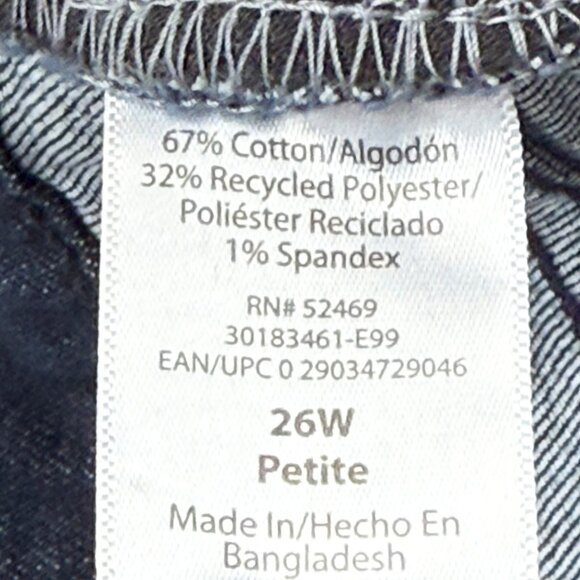 NWT Terra & Sky Women's Straight High Rise Stretch Blue Denim Jeans Plus Sz 26WP - Picture 6 of 11